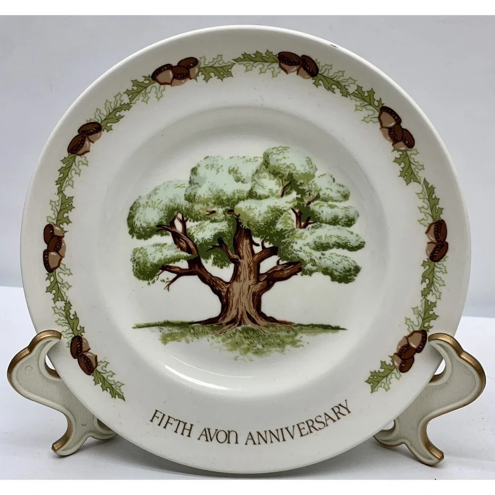 AVON SELLER'S FIFTH AVON ANNIVERSARY PLATE 